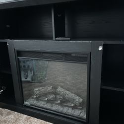 Plug in fireplace tv stand and heater with remote With Removable  corner