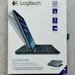 Logitech Y-R0048 Ultrathin iPad mini Retina keyboard bluetooth new open box