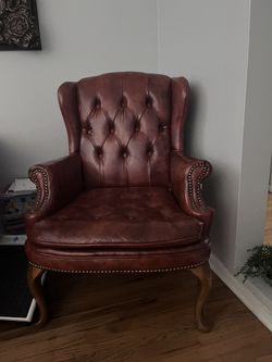 Luxury Red Leather Armchair 