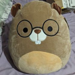 New With Tags Squishmallows Original 14-Inch Chip Brown Beaver with Glasses - Large Ultrasoft Official Jazwares Plush 
