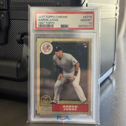 2017 topps chrome gold aaron judge gem mint psa 10 rookie card case hit