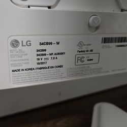 LG Ultrawide Curved 1440p 60hz Monitor With Stand And HDMI