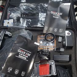 Action Camera With Accessories 