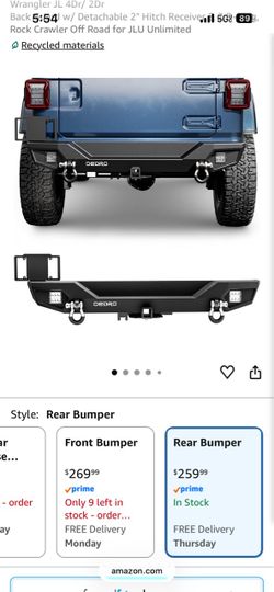 OEDRO rear off road bumper