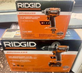 RIDGID Brushless 1/2 in.Hammer Drill / impact driver with 4.0 Ah MAX Output Battery, and Charger.