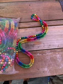 Rainbow bead necklace