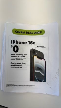 iPhone 16e $0