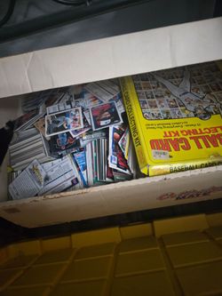 Unsearched sports card plus old binder