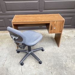 Small Desk with Office Chair