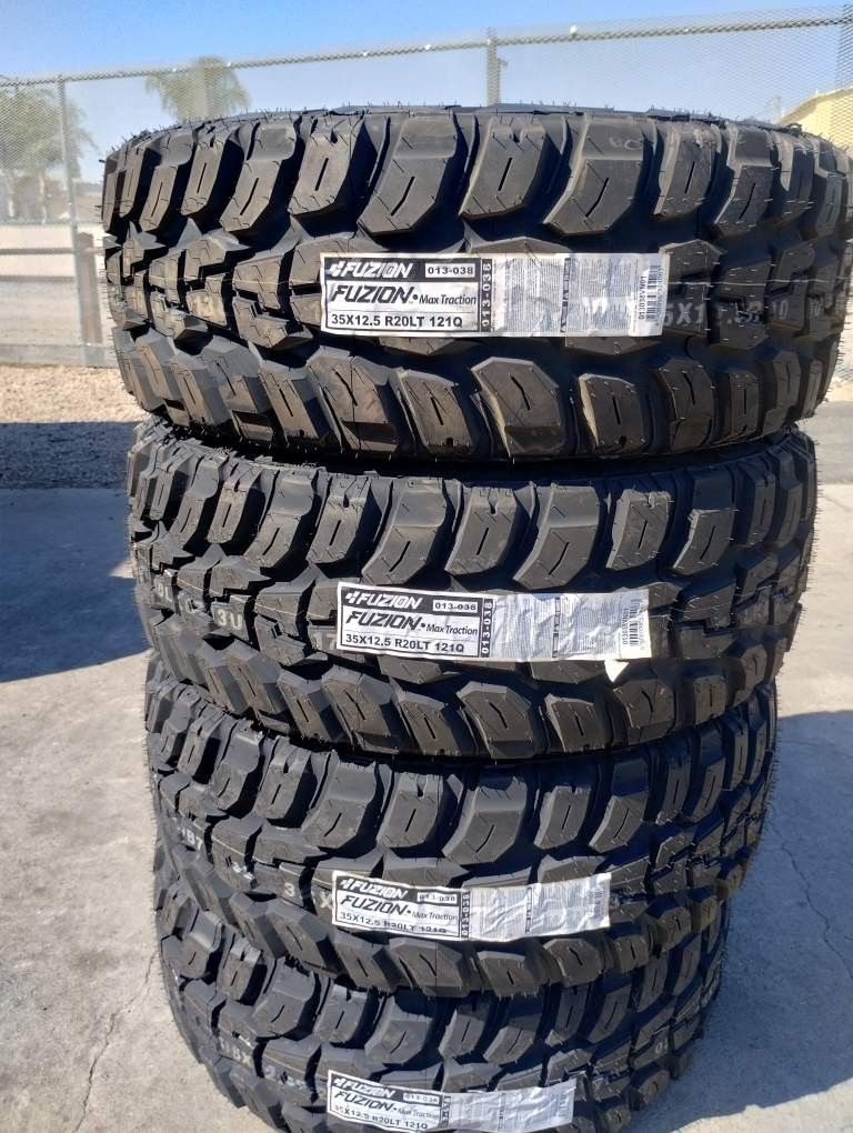 Tires New LT 35x12.50R20 MT Fusion $840×4 Install Mount And Balance