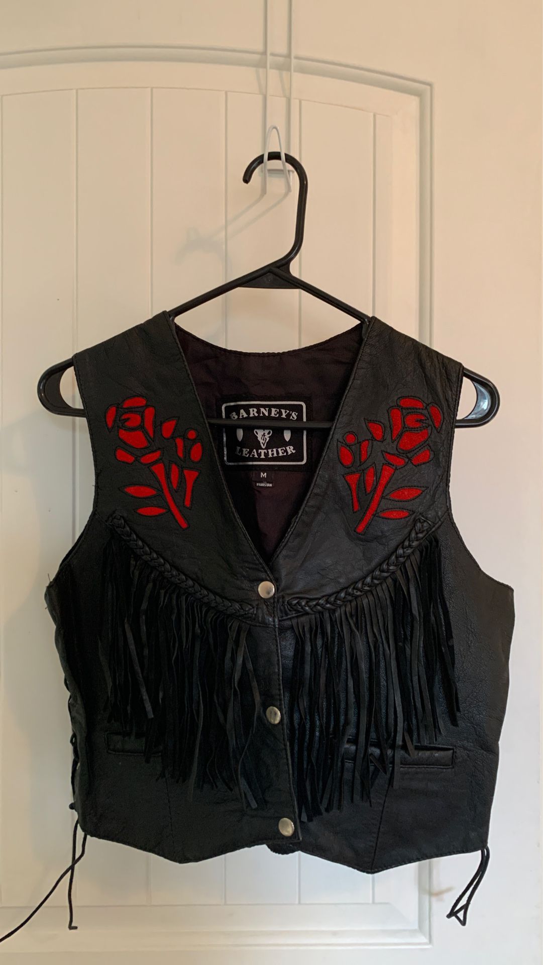 women’s leather Motorcycle riding vest
