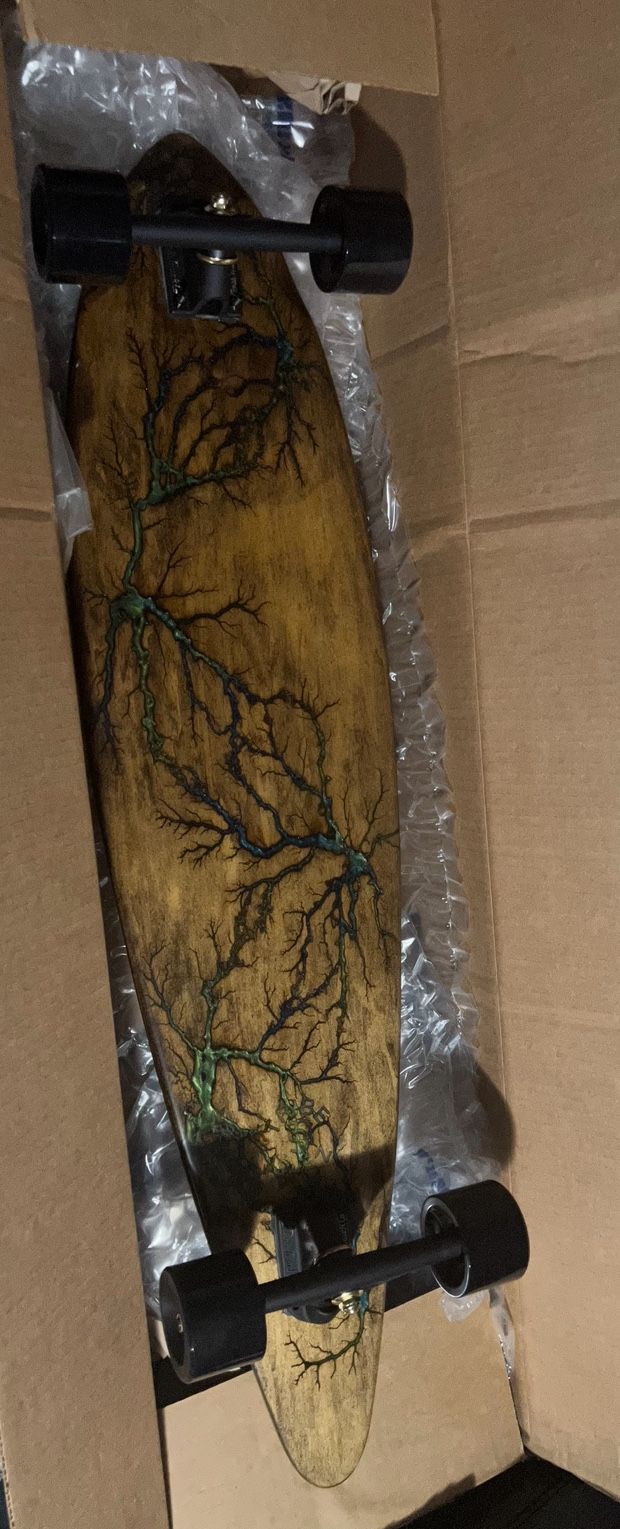 Tribe Sk8z Fractal Burn Design Long Board By GBRS Group