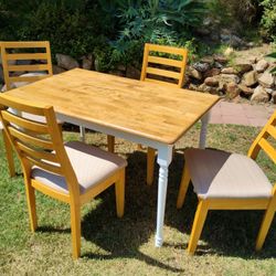 Dining Table And Chairs Kitchen Table Set Solid Wood 