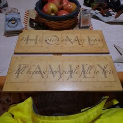 2 Wall Plaques 