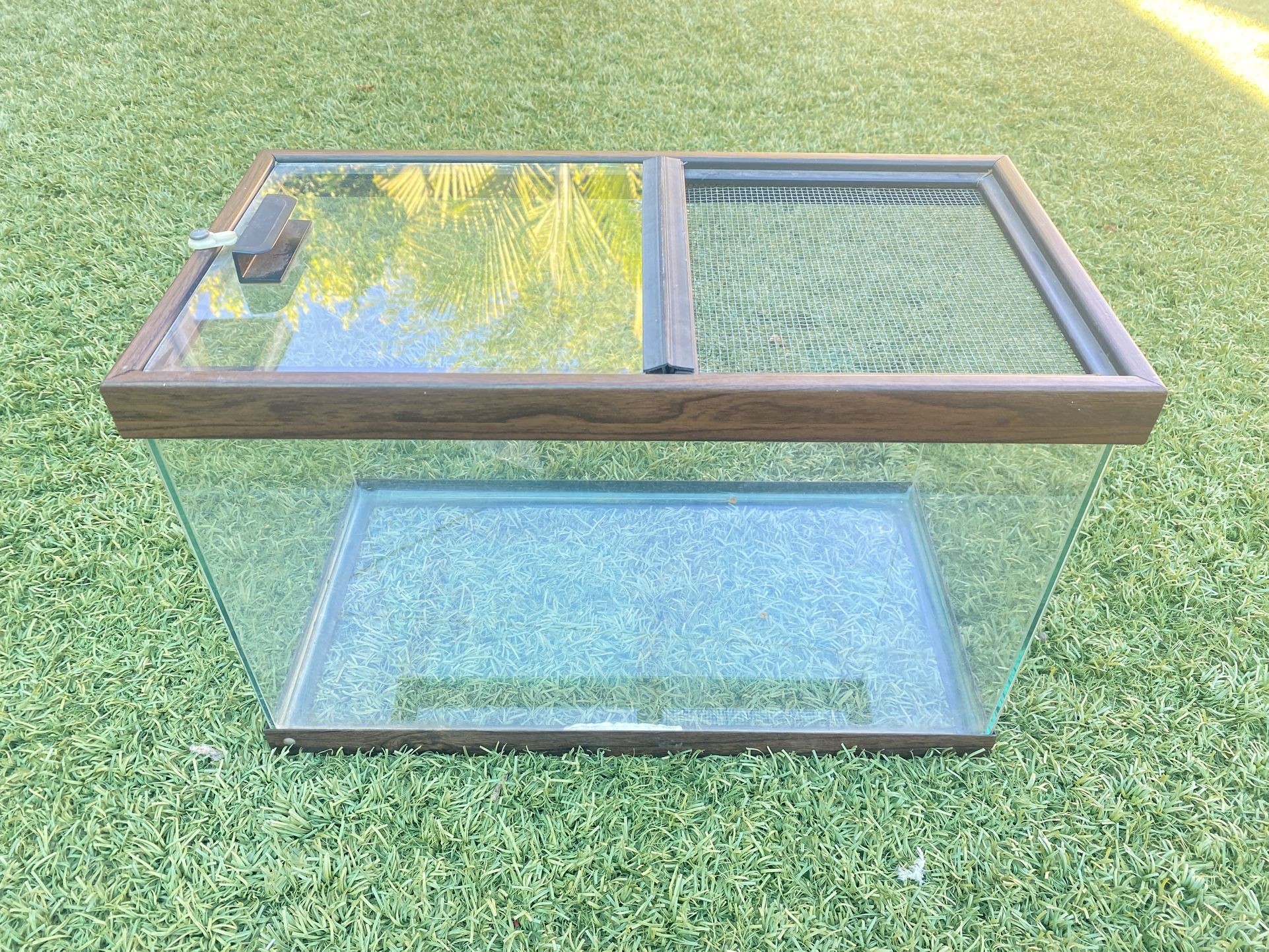 Glass Terrarium With Mesh Lid
