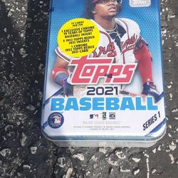 ⚾️⚾️⚾️ 2021 Topps Baseball Series 1 cards & collectible tin Brand New Unopened Factory Sealed‼