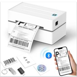 Bluetooth Thermal Shipping Label Printer, Wireless 4x6 Shipping Label Sticker Printer for Small Business and Office, Compatible with Android&iOS Windo