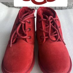 UGG Neumel II Red Suede Chukka Ankle Boots Size 5 Youth