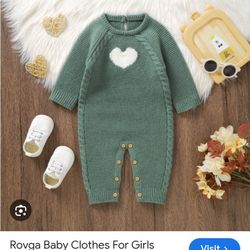 Heart Pattern Baby One Piece Crochet/Linda Croche Enteriso De Bebe