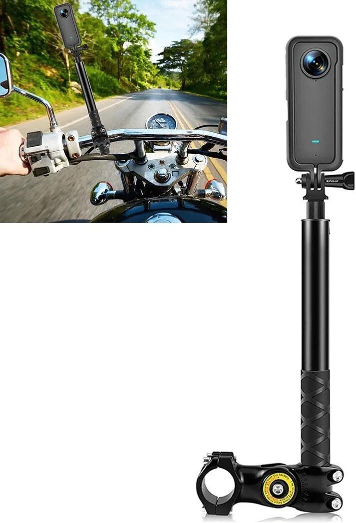 Motorcycle Invisible Selfie Stick, Adjustable