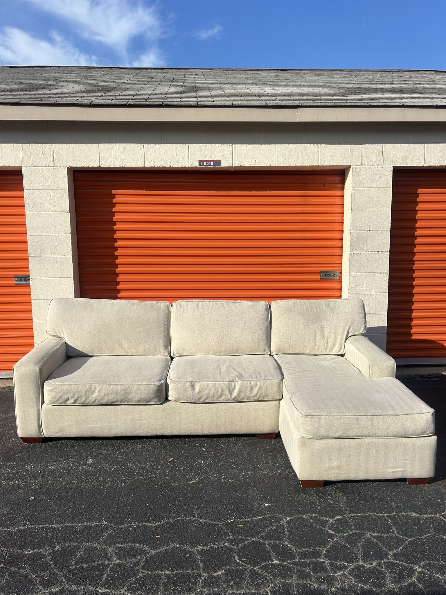 Light Beige Sectional - FREE DELIVERY