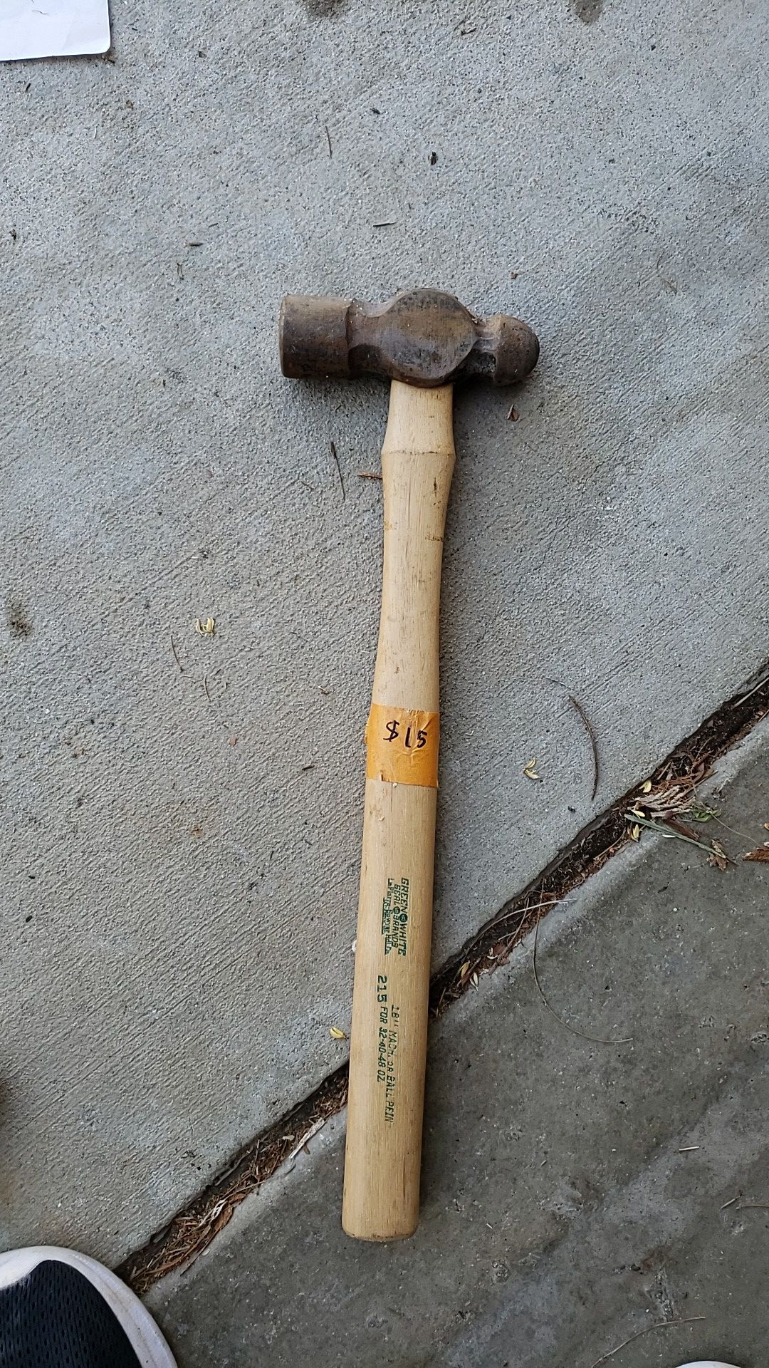 Ball peen hammer