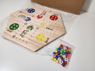 Aggravation Board Game Original Marble Game Double Sided Painted Game Board 4 and 6 Player Fast Track Board Game Wooden Family Board Games for Adults 