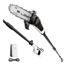 New Tree Branch Trimming Pole Saw 8” bar - extends to 11.5’  includes battery / charger