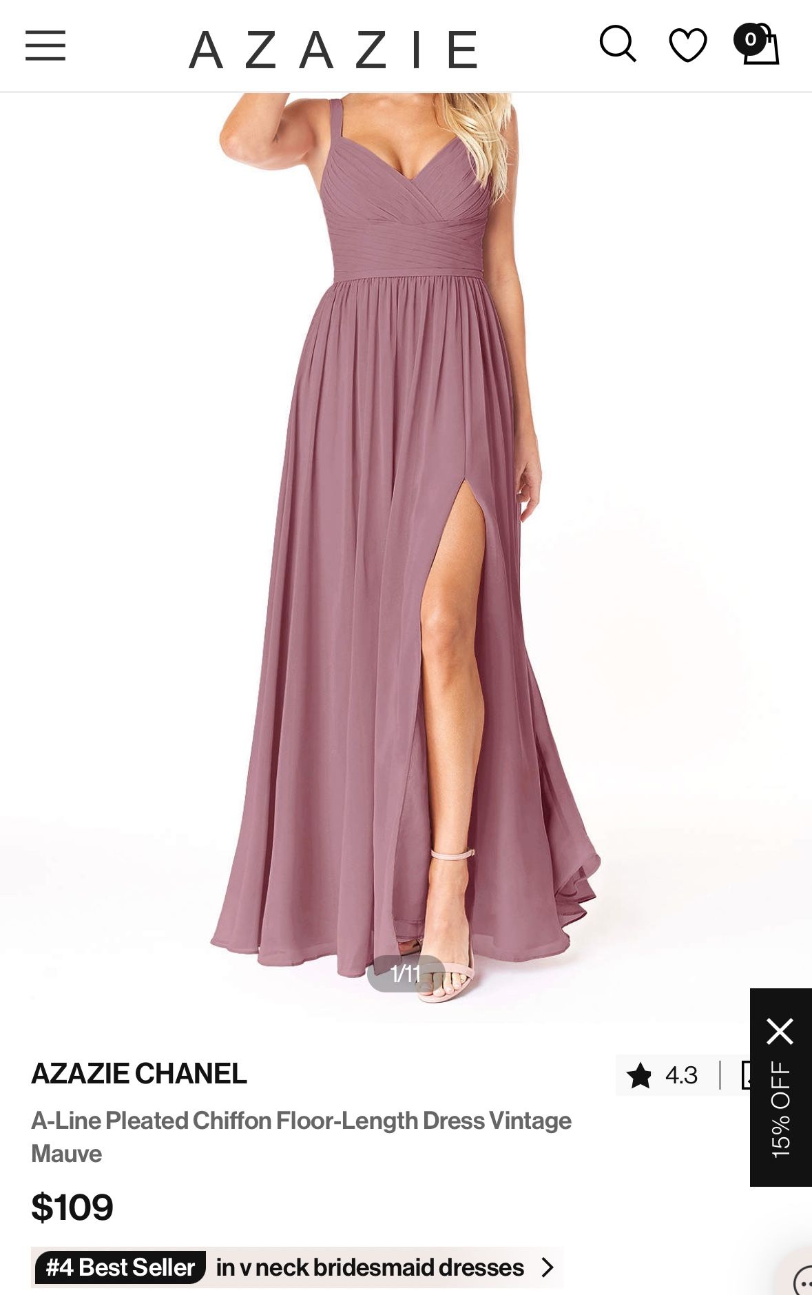 Mauve Bridesmaid Dress Sz10