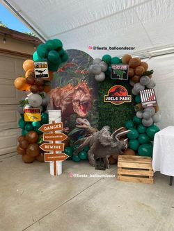 Jurassic park arch decor backdrop