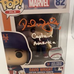 David wright signed signed funko (jsa coa)