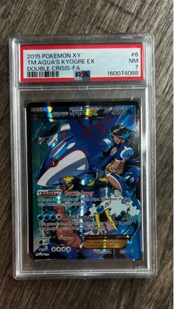 PSA 7 Team Aqua’s Kyogre EX Full Art #6 Double Crisis Pokemon Card