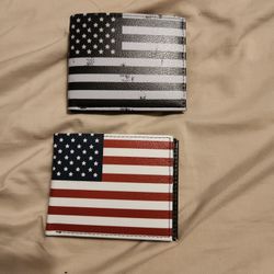 Wallets Leather With Free America  Decal