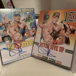 Two Brand Néw And Authentic john Cena Signed Posters Direct From WWE