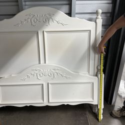 Solid Wood Full Size Bed Frame  (side rails and slats Included)