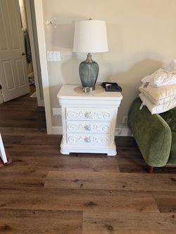 Two bedroom side tables white. $250