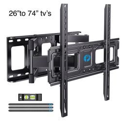 TV Wall Mount for 26-74 inch LED LCD OLED 4K TVs up to 99lbs, Full Motion TV Mount Bracket Articulating Swivel Extension Tilting Leveling Max VESA 400