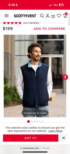 Blue Medium Size SCOTTeVEST NEW