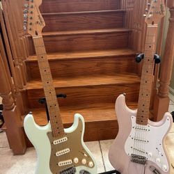 Squier Anniversary Stratocaster And Classic Vibe Strat (Mint)