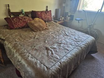 King size bed, mattress snd frame
