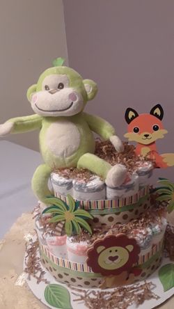 Jungle Diaper Cake