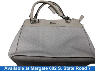 Guess Zip Top Logo Purse Beige / Tan Purse / Handbag