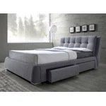 Luxury California King Sealy Hybrid + Tufted Upholstered Bed Frame