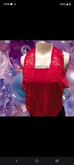 Red Lace Halter Top