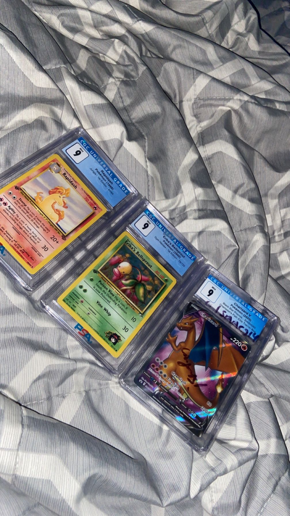 3 Cgc Graded 9 Pokémon Cards