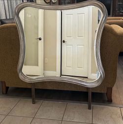 Large Decorative Wall Mirror Silver Frame