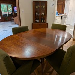 Mid Century Wood Dining Table 