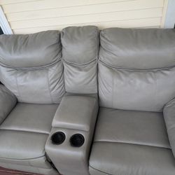 Gray Leather Sofas