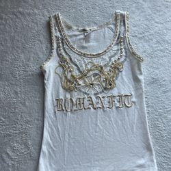 White And Cream Tank Top