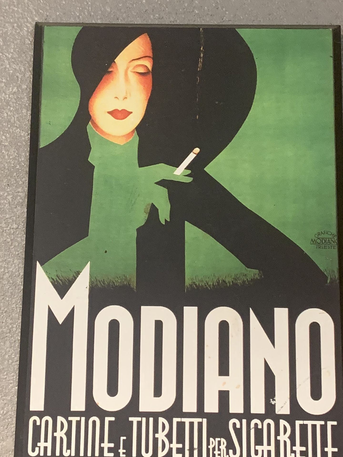 Modiano Cartine e Tubetti per Sigarette Framed Franz Lenhart Wood art